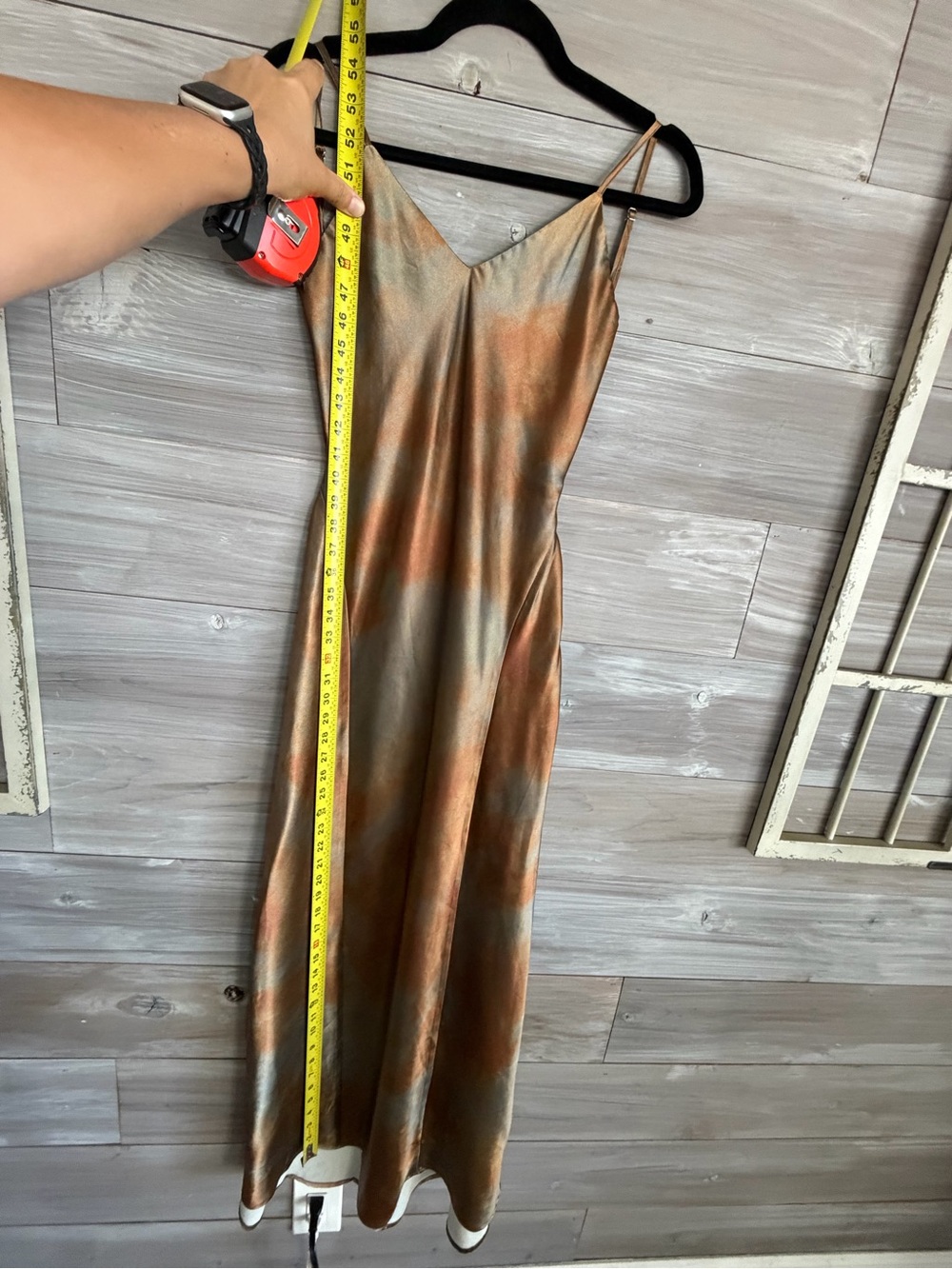 Commense Metallic Copper and fall color Backless Slip Dress - Picture 9 of 9